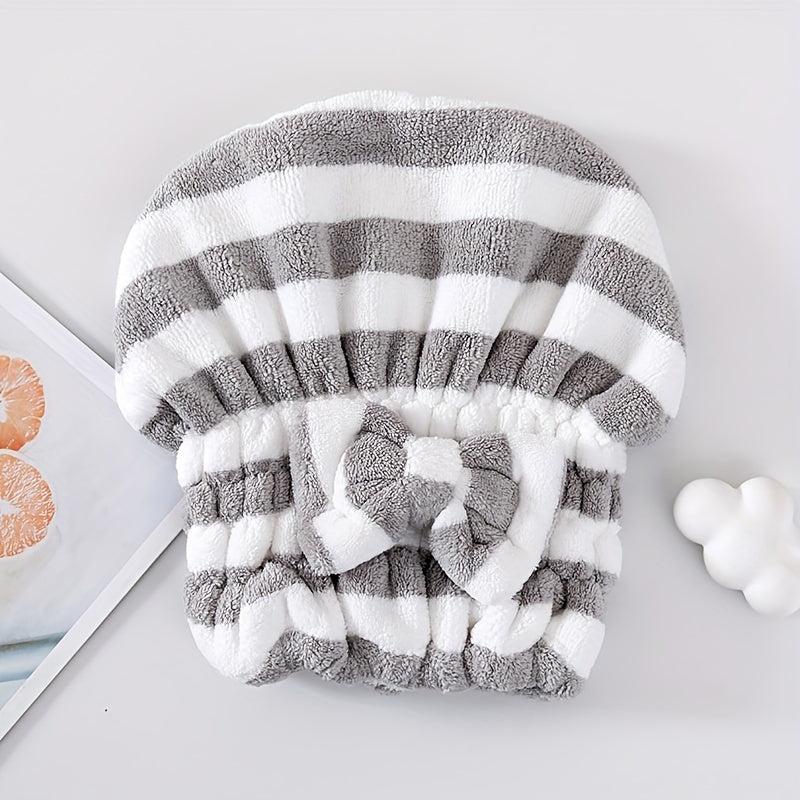 Quick Drying Hair Towel Wrap Microfiber Absorbent Hair Turban For Wet Hair