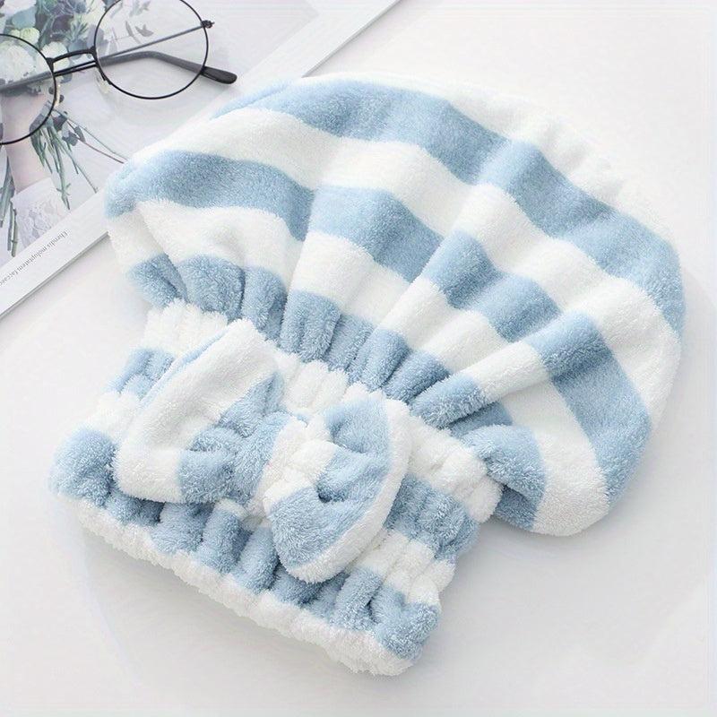 Quick Drying Hair Towel Wrap Microfiber Absorbent Hair Turban For Wet Hair