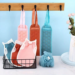 3pcs Bath Exfoliating Set Loofah Sponge Bath Glove Washcloth Back Scrubber