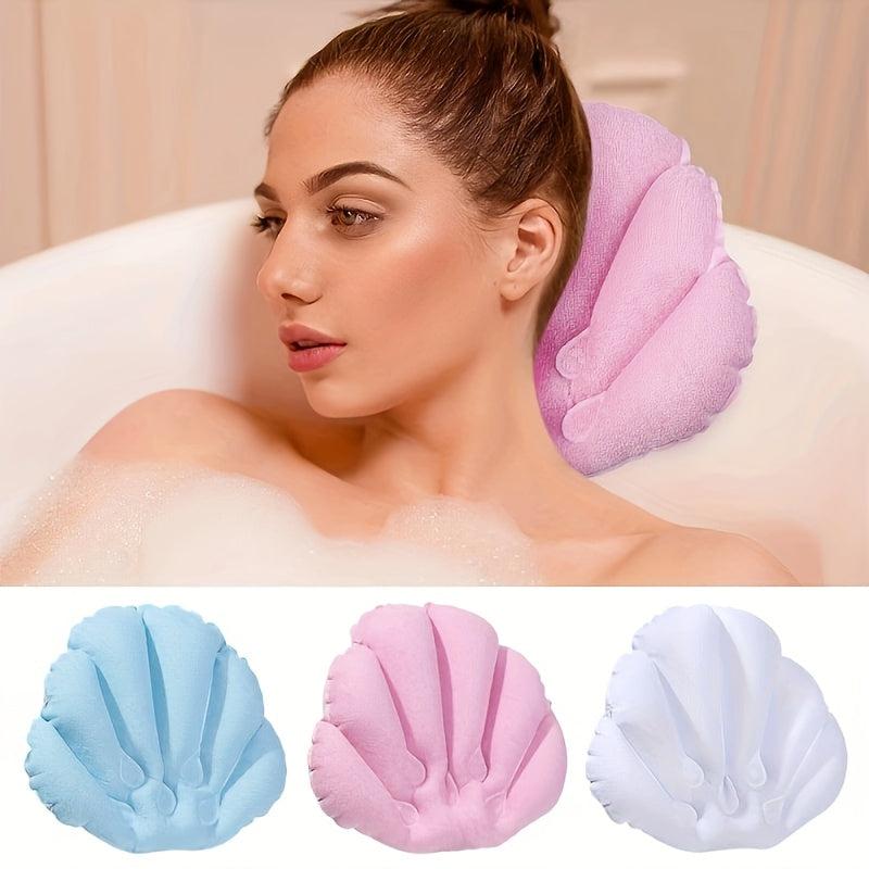 Soft Inflatable Bath Pillow Neck Support 3Colors