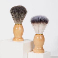 Soft Hair Shaving Brush With Wooden Handle Face Grooming Tool
