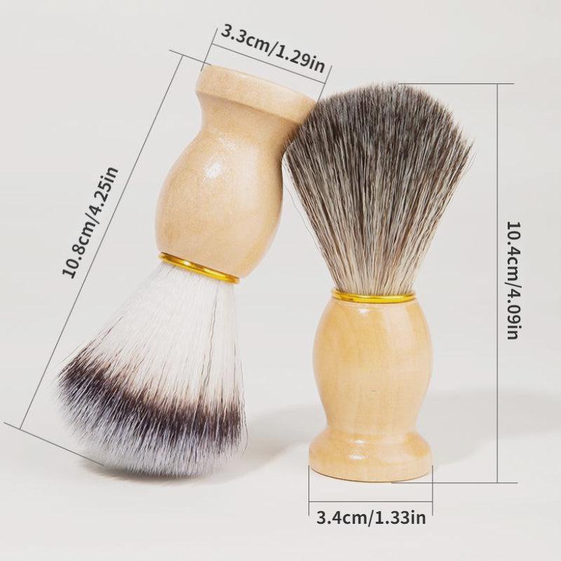Soft Hair Shaving Brush With Wooden Handle Face Grooming Tool