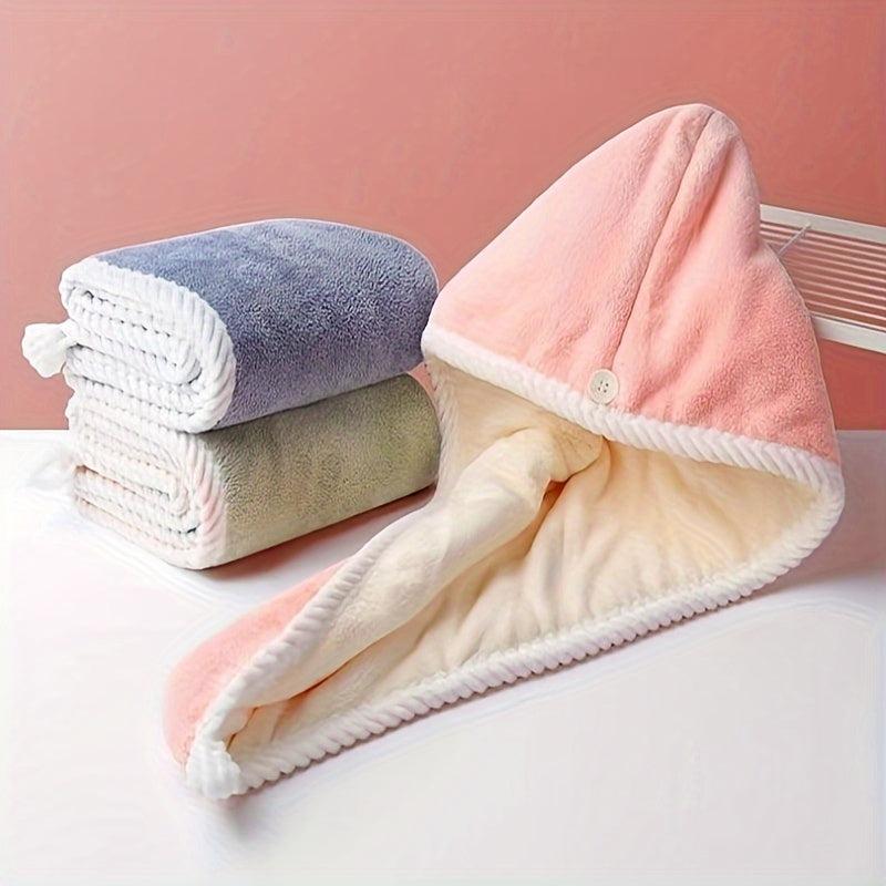 Quick Drying Hair Towel Wrap For Women Microfiber Absorbent Hair Turban