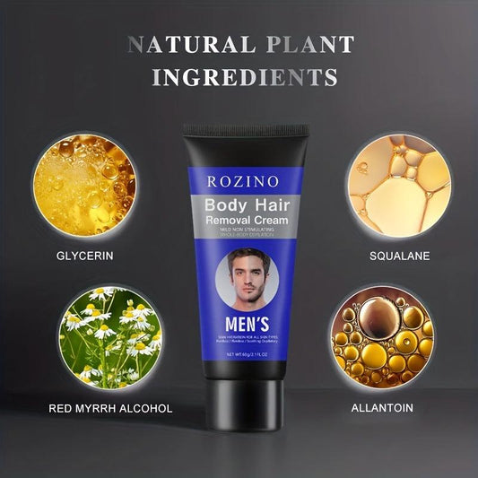 Men's Facial Hair Removal Cream Gentle Non Irritating Long Lasting