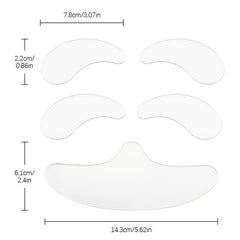 5pcs Silicone Smoothing Forehead Sticker Pad