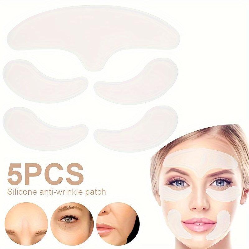 5pcs Silicone Smoothing Forehead Sticker Pad