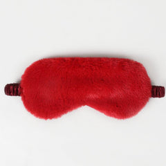 Plush Eye Mask Solid Artificial Silk Eye Protection Blackout Sleep Mask
