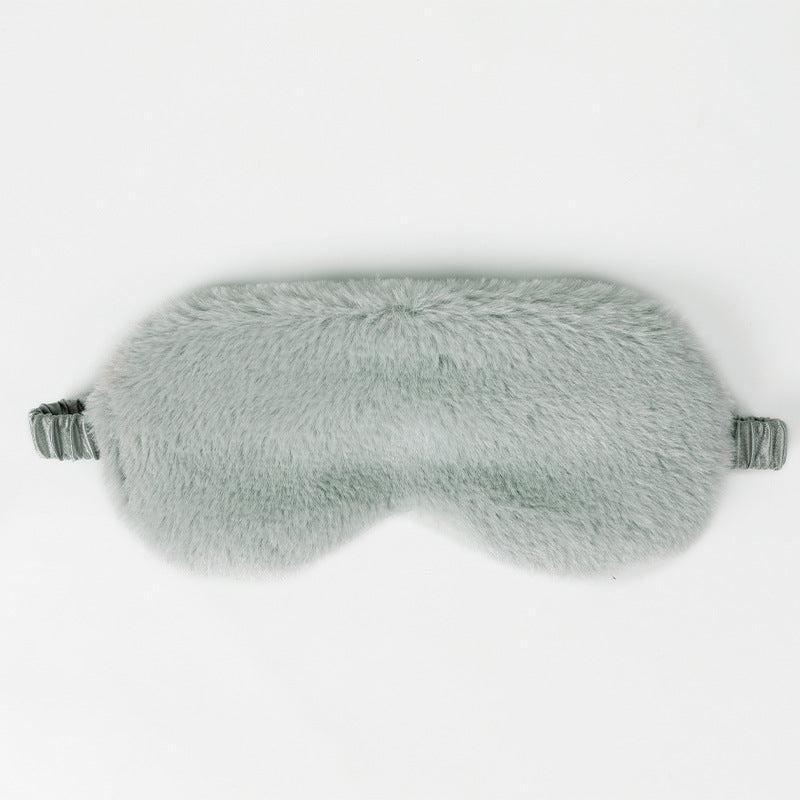 Plush Eye Mask Solid Artificial Silk Eye Protection Blackout Sleep Mask