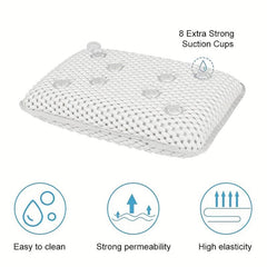 PVC Foaming Bathtub Non slip Pillow Suction Cup Bathroom Accessories