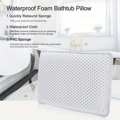 PVC Foaming Bathtub Non slip Pillow Suction Cup Bathroom Accessories