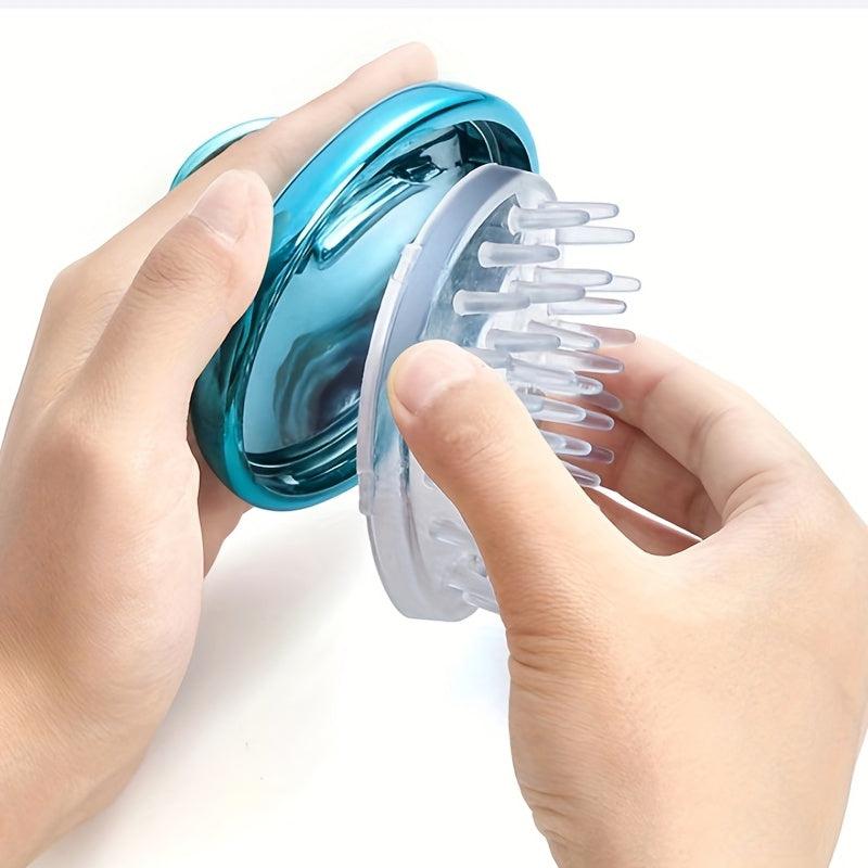 Silicone Shampoo Brush Scalp Cleaning Itching Massage Bathroom Accessory