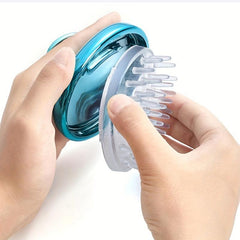 Silicone Shampoo Brush Scalp Cleaning Itching Massage Bathroom Accessory