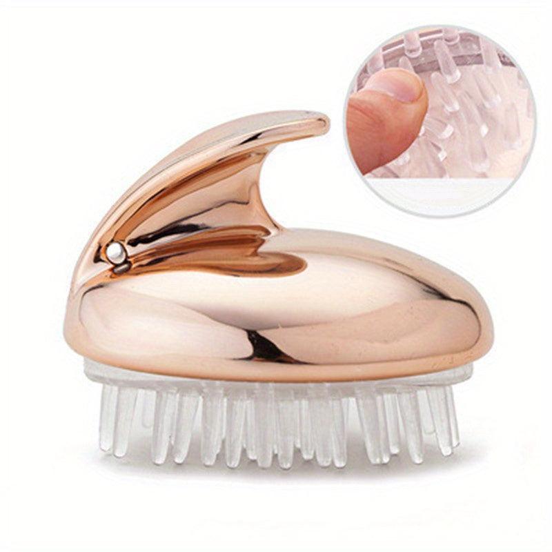 Silicone Shampoo Brush Scalp Cleaning Itching Massage Bathroom Accessory