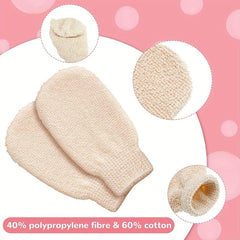 4pcs Exfoliating Bath Shower Mitt Scrubbing Glove
