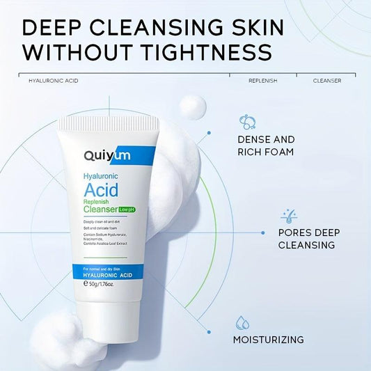 Hyaluronic Acid Cleanser 50g Gentle Face Wash Control Brighten Skin Tone