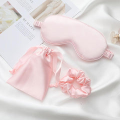 3PCS Set Silk Eye Mask Face Mask Eyeshade Blindfold Travel Rest Night Eyeshade