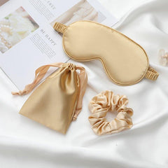 3PCS Set Silk Eye Mask Face Mask Eyeshade Blindfold Travel Rest Night Eyeshade