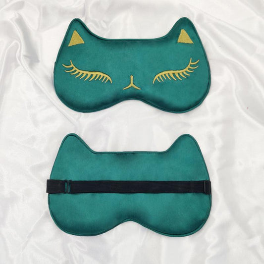 Breathable Retro Silk Eye Mask with Adjustable Strap for Restful Sleep