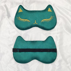 Breathable Retro Silk Eye Mask with Adjustable Strap for Restful Sleep