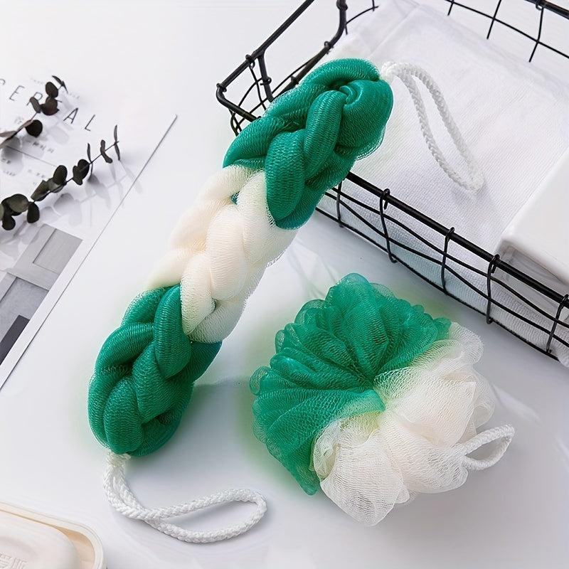 2pcs Bath Ball & Towel Set - Thickened Wipe Back Towel - Bath Towel Artifact