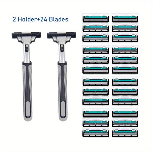 Stainless Steel Men's Shaving Blades 24 Pack
