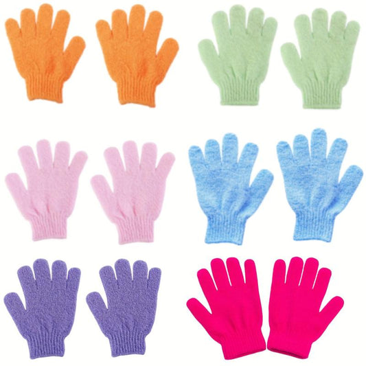 12pcs Exfoliating Shower Gloves Mitt Bath Gloves For Shower