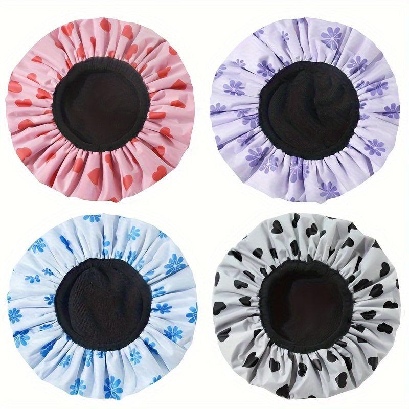 Waterproof Shower Cap Reusable Washable Hair Bath Cap