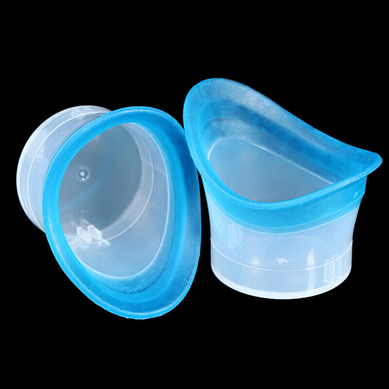 2pcs Silicone Reusable Eye Wash Cup Soft Eye Bath Cup