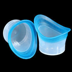 2pcs Silicone Reusable Eye Wash Cup Soft Eye Bath Cup
