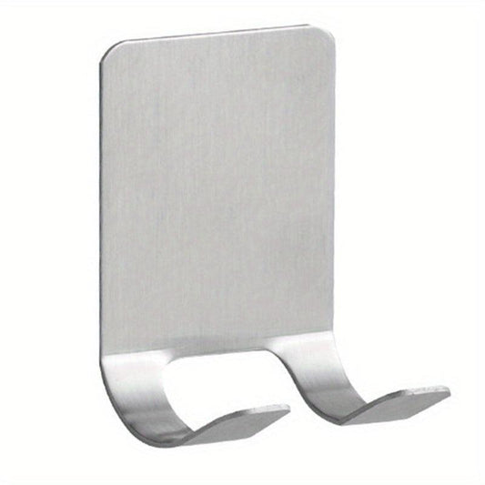 2 Pcs Stainless Steel Bathroom Storage Punch Razor Holder Wall Shelf