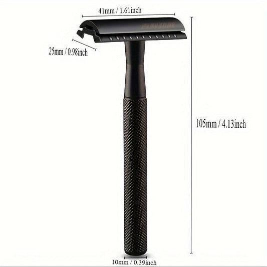 Double Edge Metal Safety Razor Vintage Beard Scraper Manual Razor Safety Holder