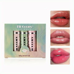 3pcs 4g Hydrating Lipstick Set - Temperature Changing Mint Lip Balm
