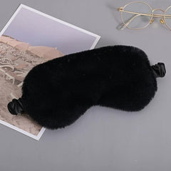 Solid Faux Silk Eye Mask Comfortable & Breathable Plush Eye Mask