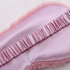 Solid Faux Silk Eye Mask Comfortable & Breathable Plush Eye Mask