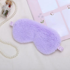Solid Faux Silk Eye Mask Comfortable & Breathable Plush Eye Mask