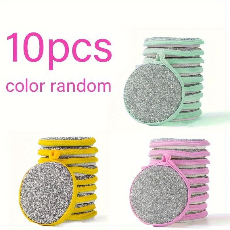 10pcs Double Sided Scouring Pad for Household Cleaning