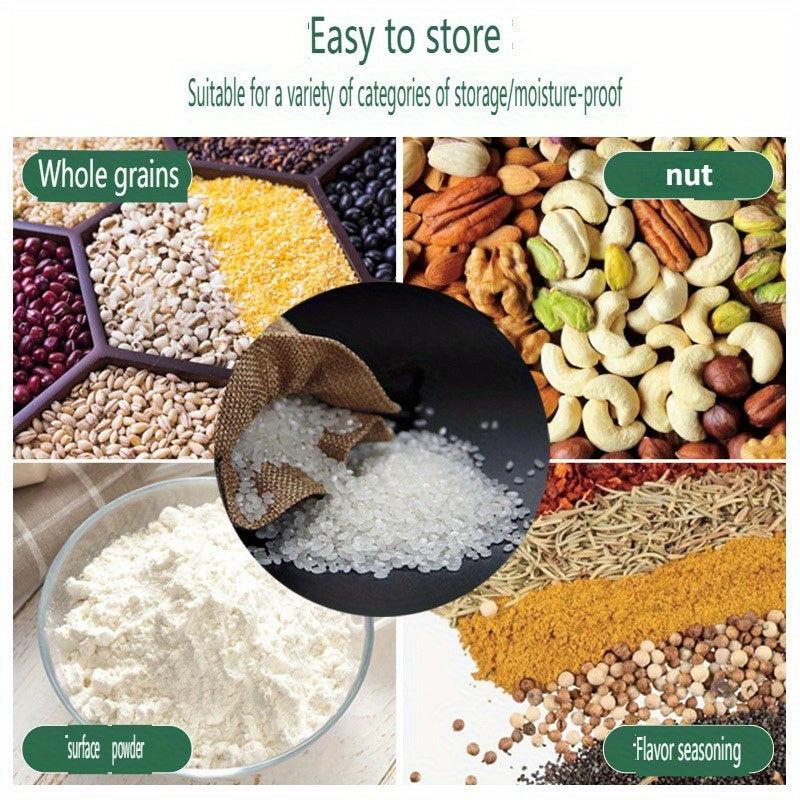 5pcs Grain Storage Bags for Rice Beans Food, Moisture-proof Portable Bag