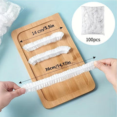100-300pcs Plastic Food Storage Covers Elastic Wrap Bowl Cover