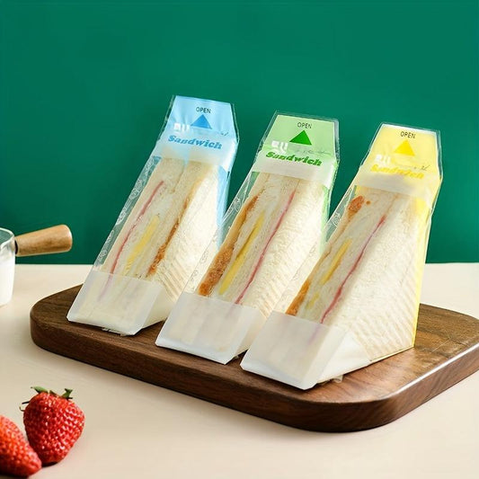 100pcs Plastic Sandwich Wrappers - Keep Your Sandwiches Fresh