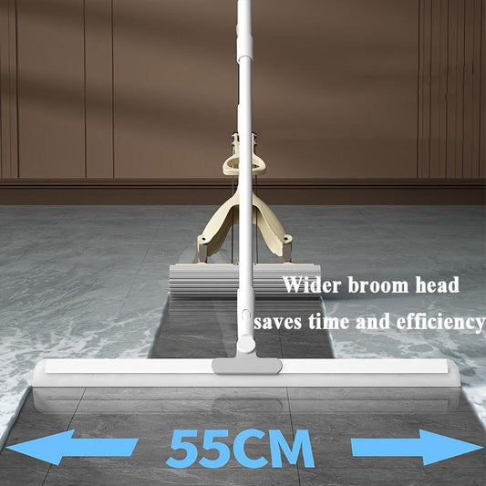 Magic Broom 3 Strips Rotating Floor Scraper Bathroom Window Squeegee