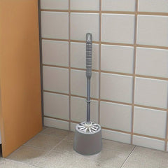Toilet Brush With Holder Long Handle Flexible Bowl Cleaning No Dead Corner