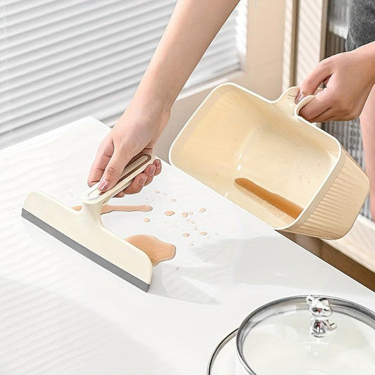 Glass Wiper Squeegee & Garbage Can Set - Multifunctional Desktop Cleaning