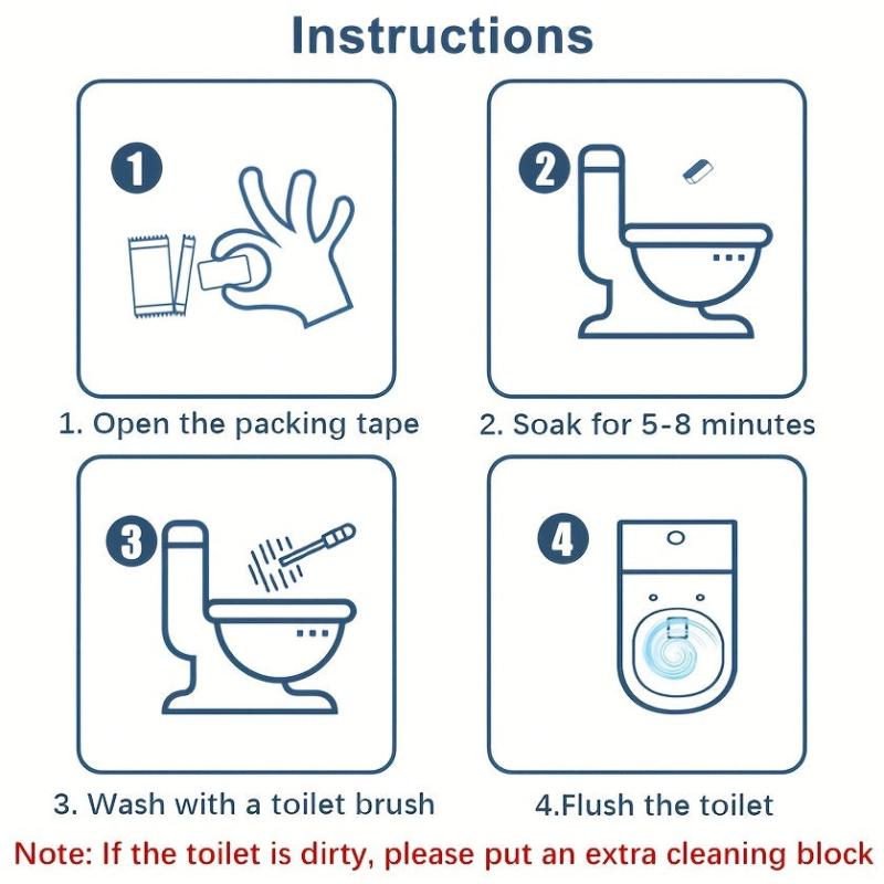 20pcs Toilet Cleaning Tablets Solid Toilet Bowl Cleaning Effervescent Tablet