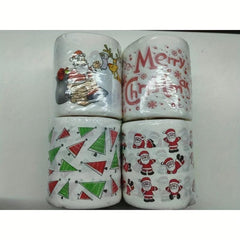 4pcs Christmas Print Roll Paper Decorations Merry Christmas Toilet Paper