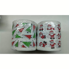 4pcs Christmas Print Roll Paper Decorations Merry Christmas Toilet Paper