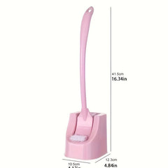 Double Sided Toilet Brush Set Soft Bristle Cleaning Brush