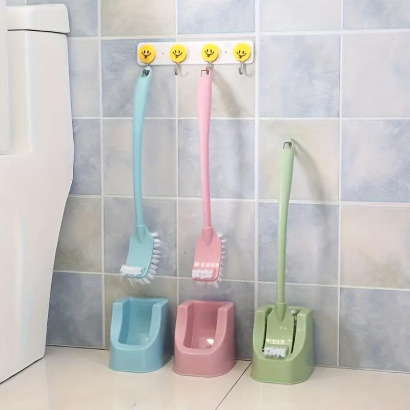 Double Sided Toilet Brush Set Soft Bristle Cleaning Brush