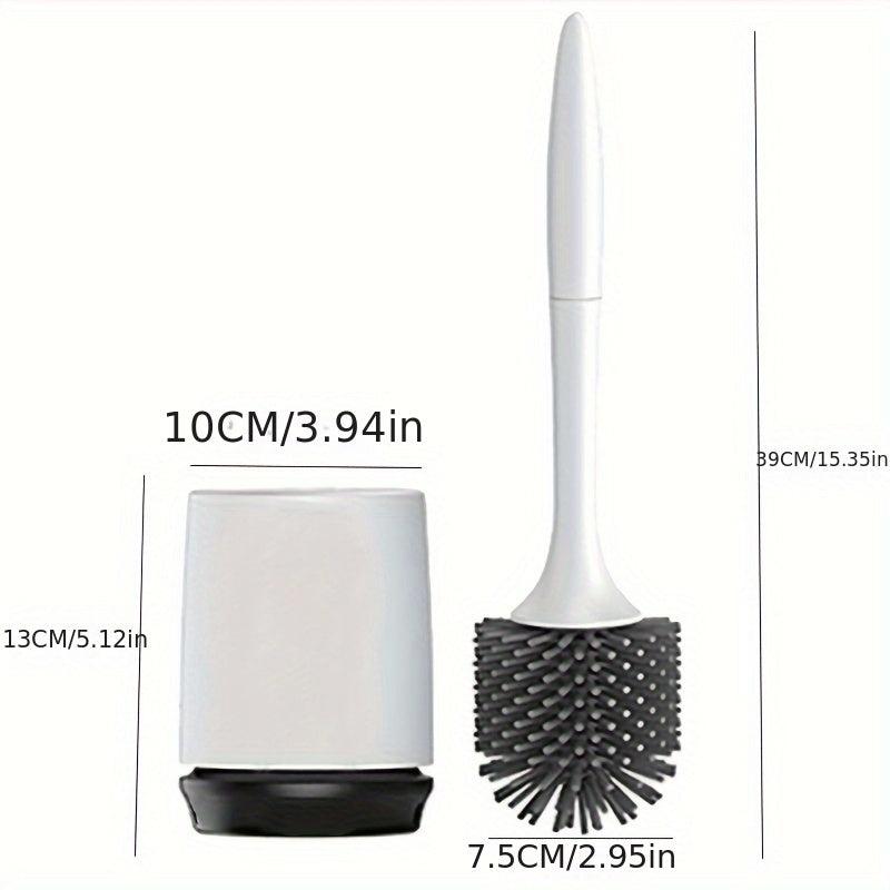 Toilet Brush Set Wall Mounted Handle Flexible Bowl Cleaning Brush