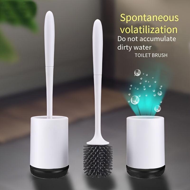Toilet Brush Set Wall Mounted Handle Flexible Bowl Cleaning Brush