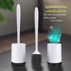 Toilet Brush Set Wall Mounted Handle Flexible Bowl Cleaning Brush